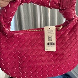 Woven Pink Handbag